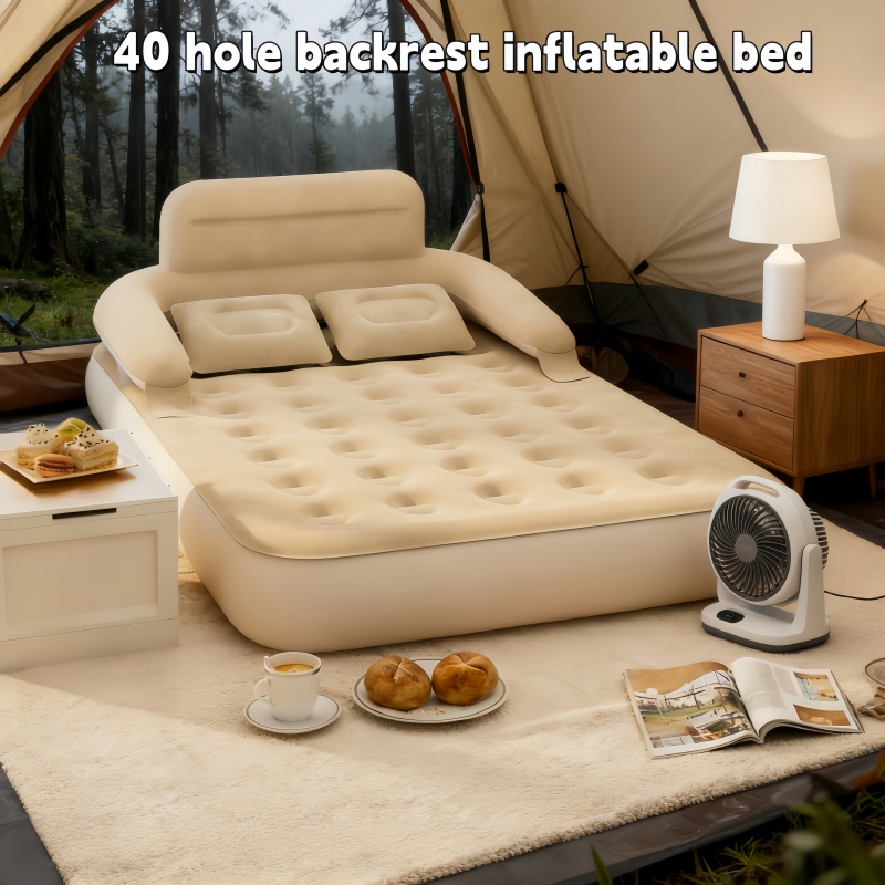 Outdoor Furniture Cushion - Opblaasbaar tweepersoons campingbed voor buitengebruik, met