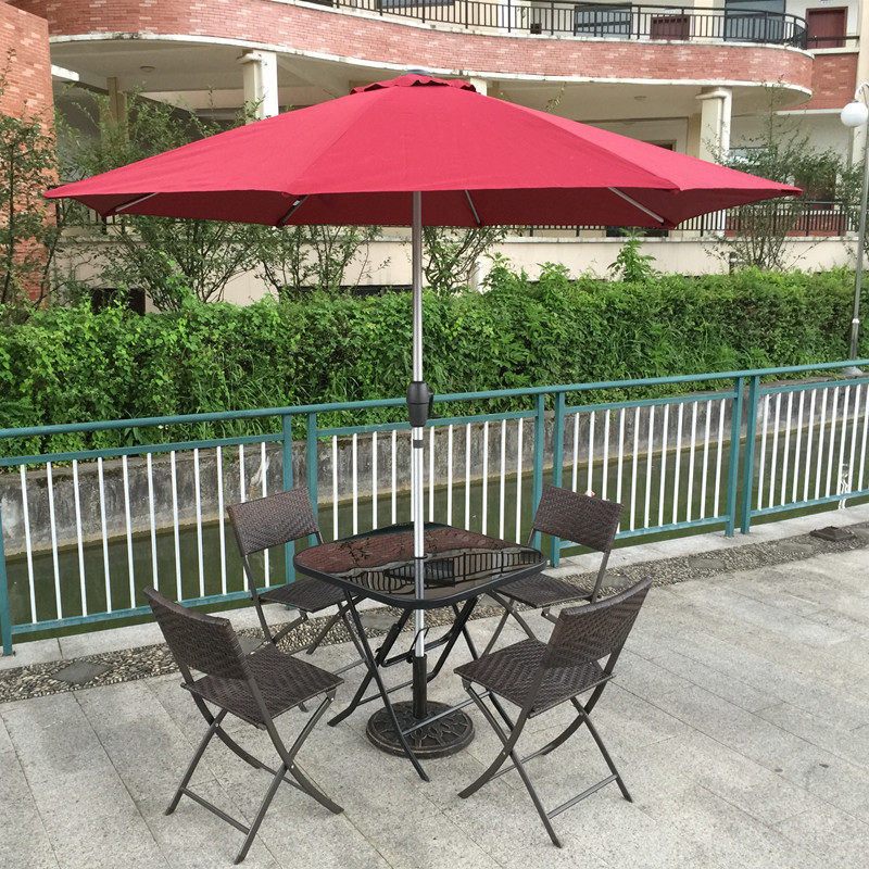Outdoor Furniture Balcony - Opvouwbare tuinset van rotan, kleine koffietafel,