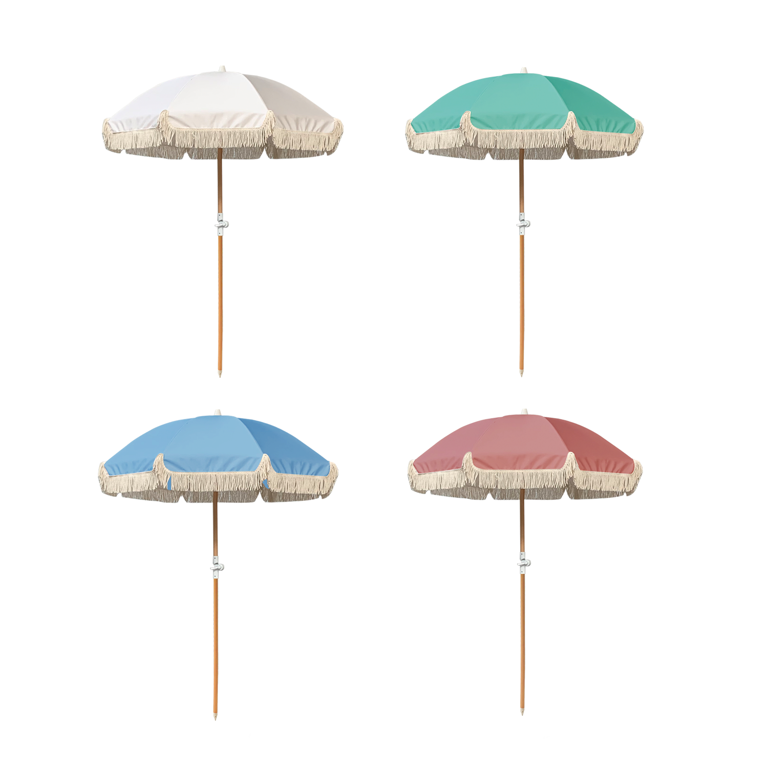 Outdoor Furniture In Bali - Moderne 2M Bali Boho Strandparasol met