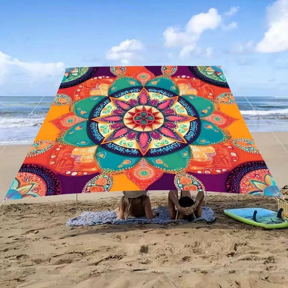 Sun Sail Shade - Zonnescherm Rechthoekige vorm Zonneschermzeil Boheemse print