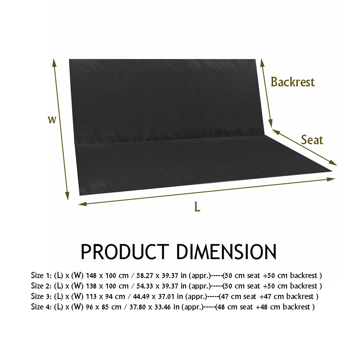 Outdoor Furniture Cushion - 2/3 Zits Swing Cover Stoel Bankje