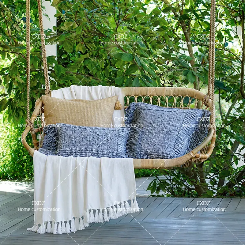 Outdoor Furniture Bali Style - Buiten hangstoel van rotan, dubbele Bali-schommelstoel
