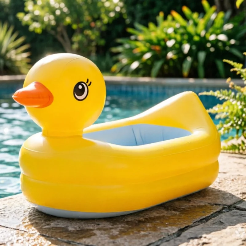 Inflatable Hot Tub - Lichtgewicht PVC Cartoon Eend Opblaasbaar Badje