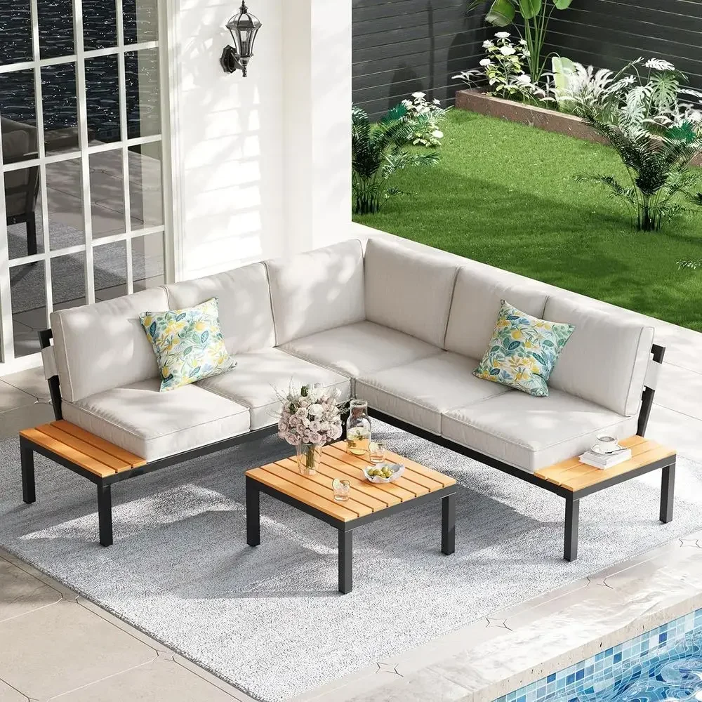 Outdoor Furniture Balcony - 5-persoons tuinmeubelset voor buiten, duurzaam metaal