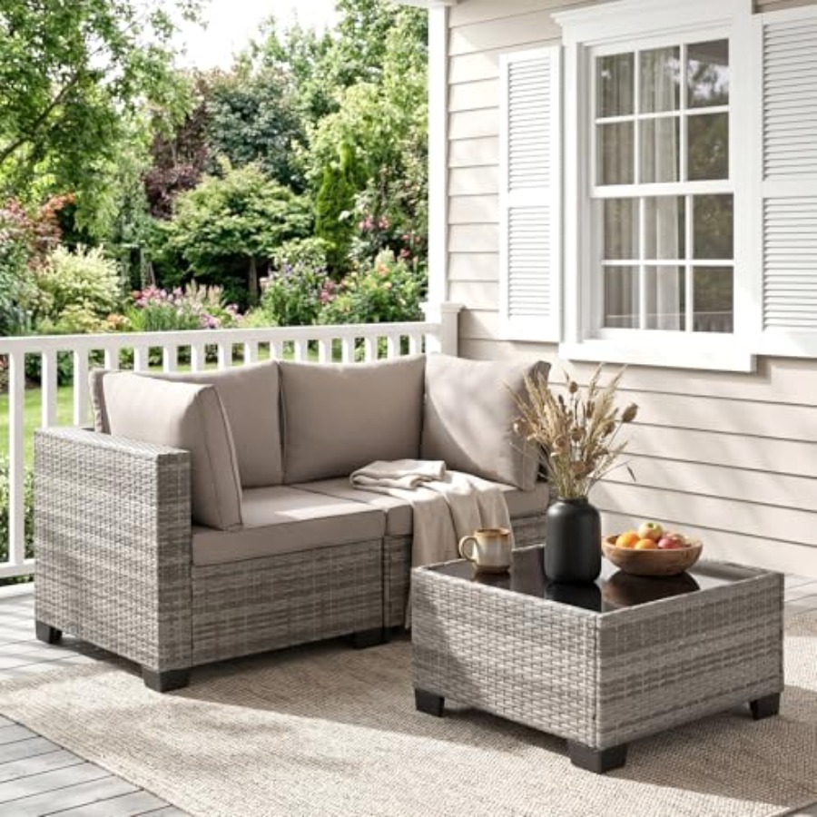 Buitenmeubelset van wicker, mo - Outdoor Furniture Loveseat recensie en prijs