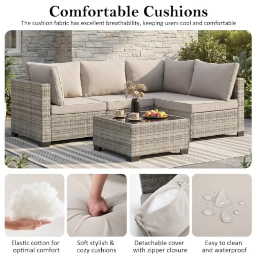 Buitenmeubelset van wicker, mo - Outdoor Furniture Loveseat recensie en prijs