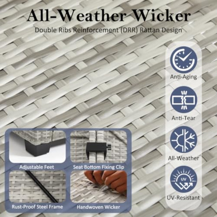 Buitenmeubelset van wicker, mo - Outdoor Furniture Loveseat recensie en prijs