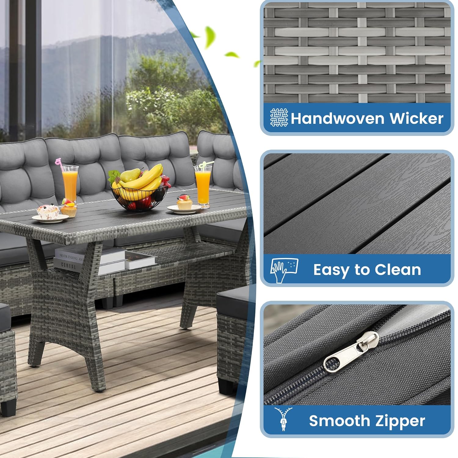 6-delige terrasmeubilairset, e - Outdoor Furniture Cushion recensie en prijs