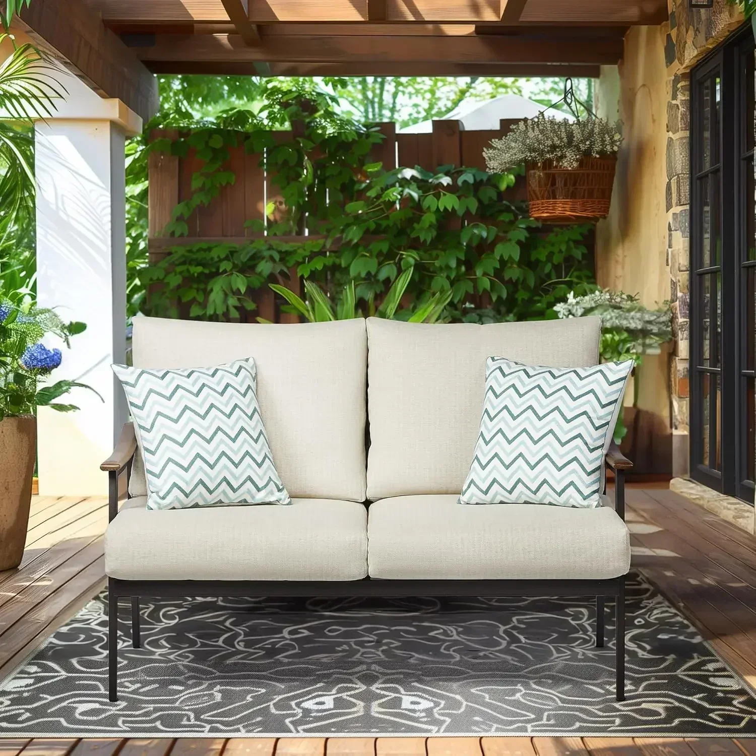 Buitenbank voor op het terras, - Outdoor Furniture Loveseat recensie en prijs