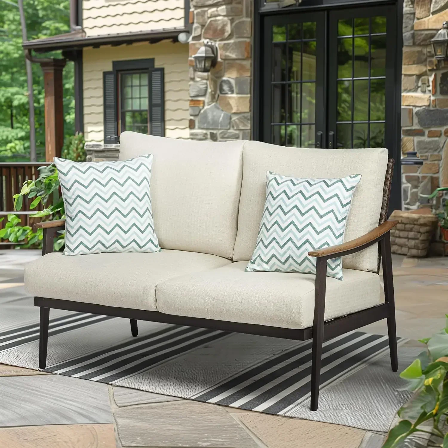 Buitenbank voor op het terras, - Outdoor Furniture Loveseat recensie en prijs