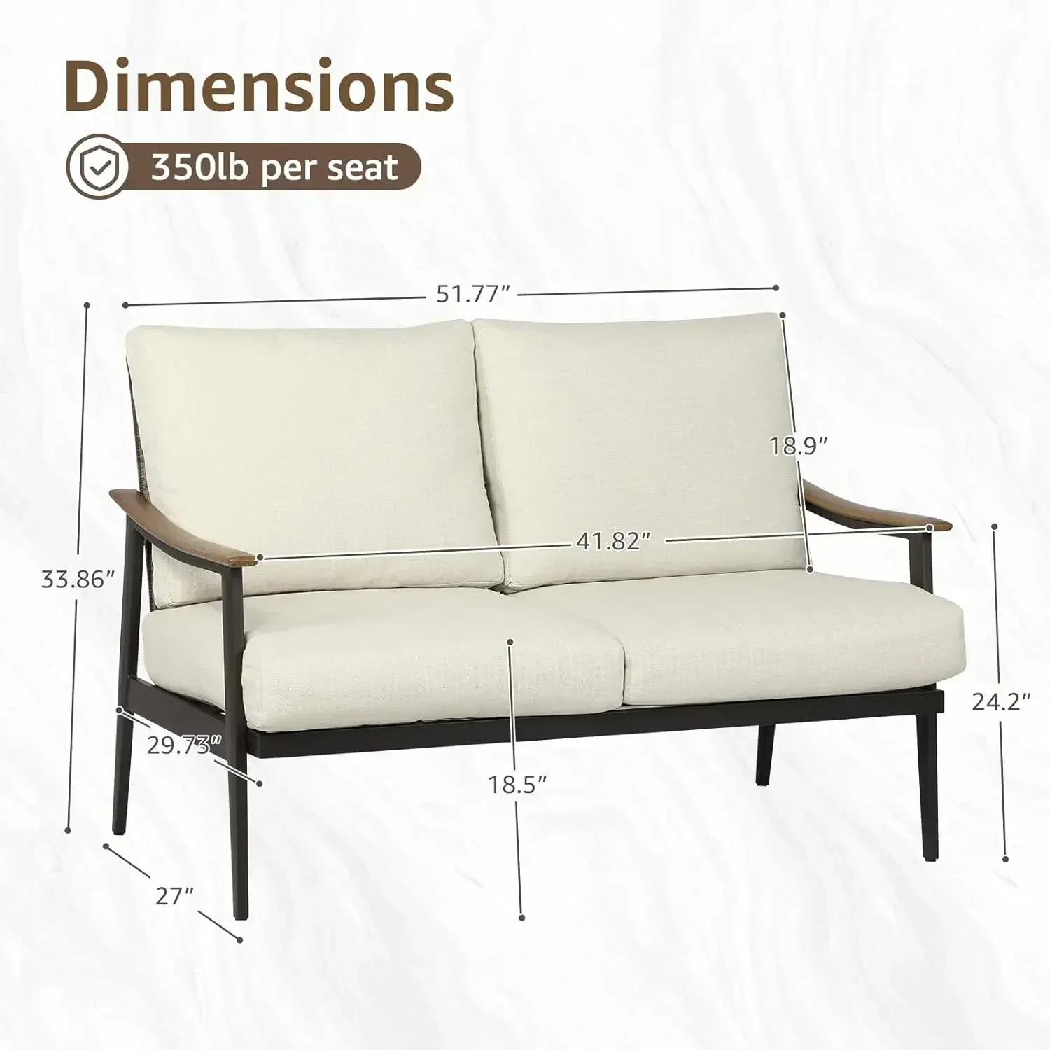 Buitenbank voor op het terras, - Outdoor Furniture Loveseat recensie en prijs