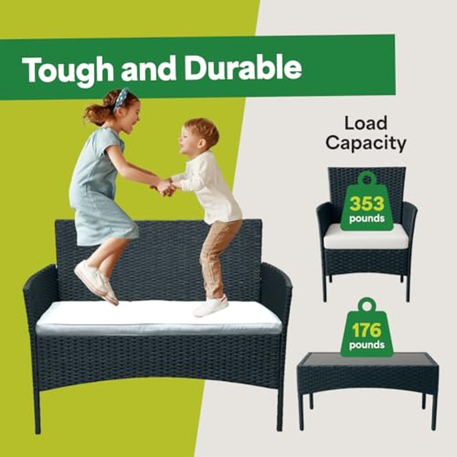 4-delige tuinmeubelset - Tuins - Outdoor Furniture Loveseat recensie en prijs