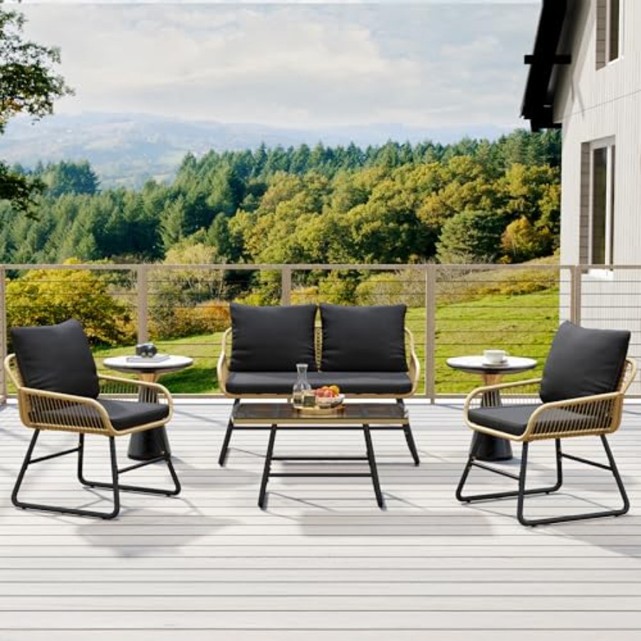 Tuinmeubelset, Buiten Wicker C - Outdoor Furniture Loveseat recensie en prijs
