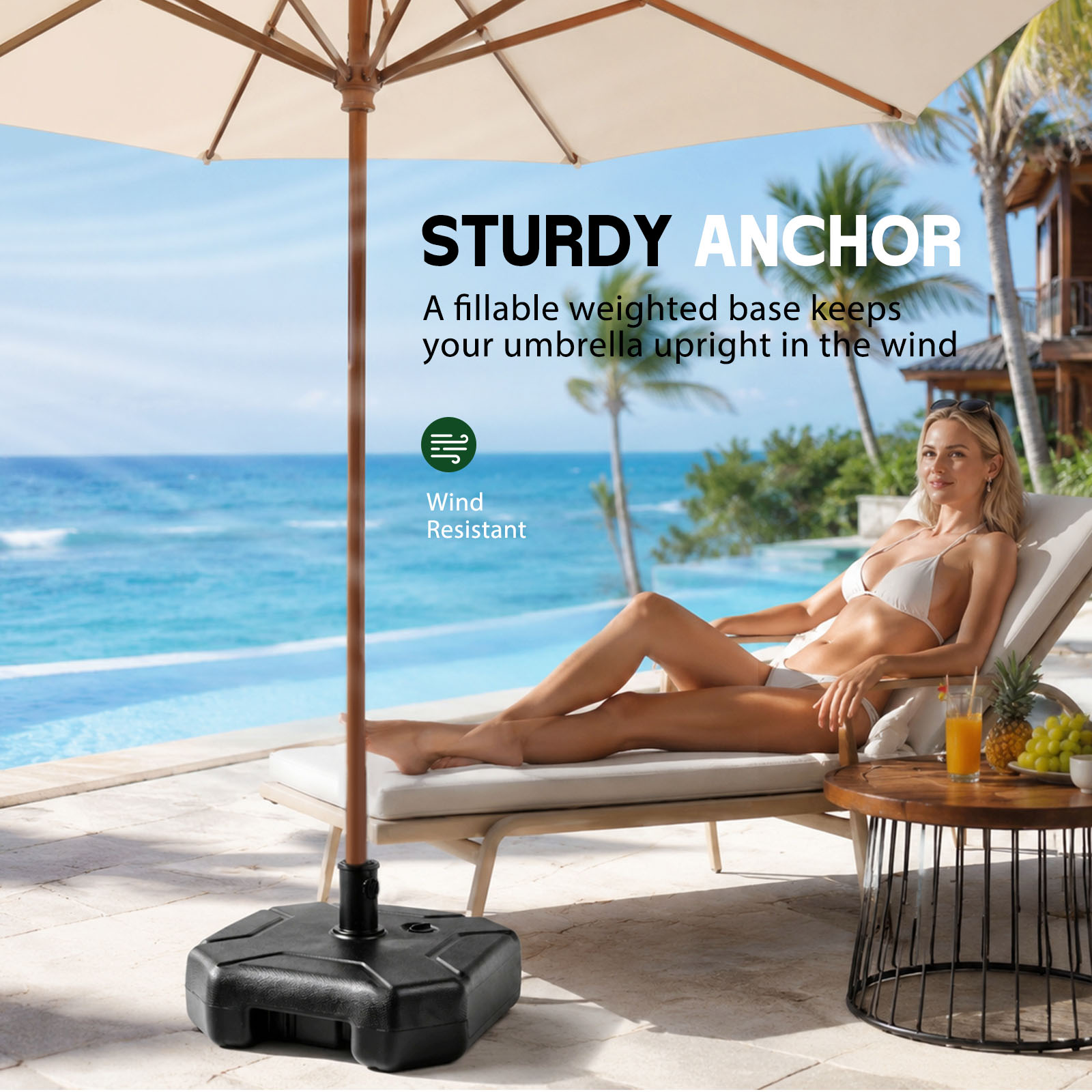 Vulbare parasolvoet voor terra - Outdoor Furniture Umbrella recensie en prijs