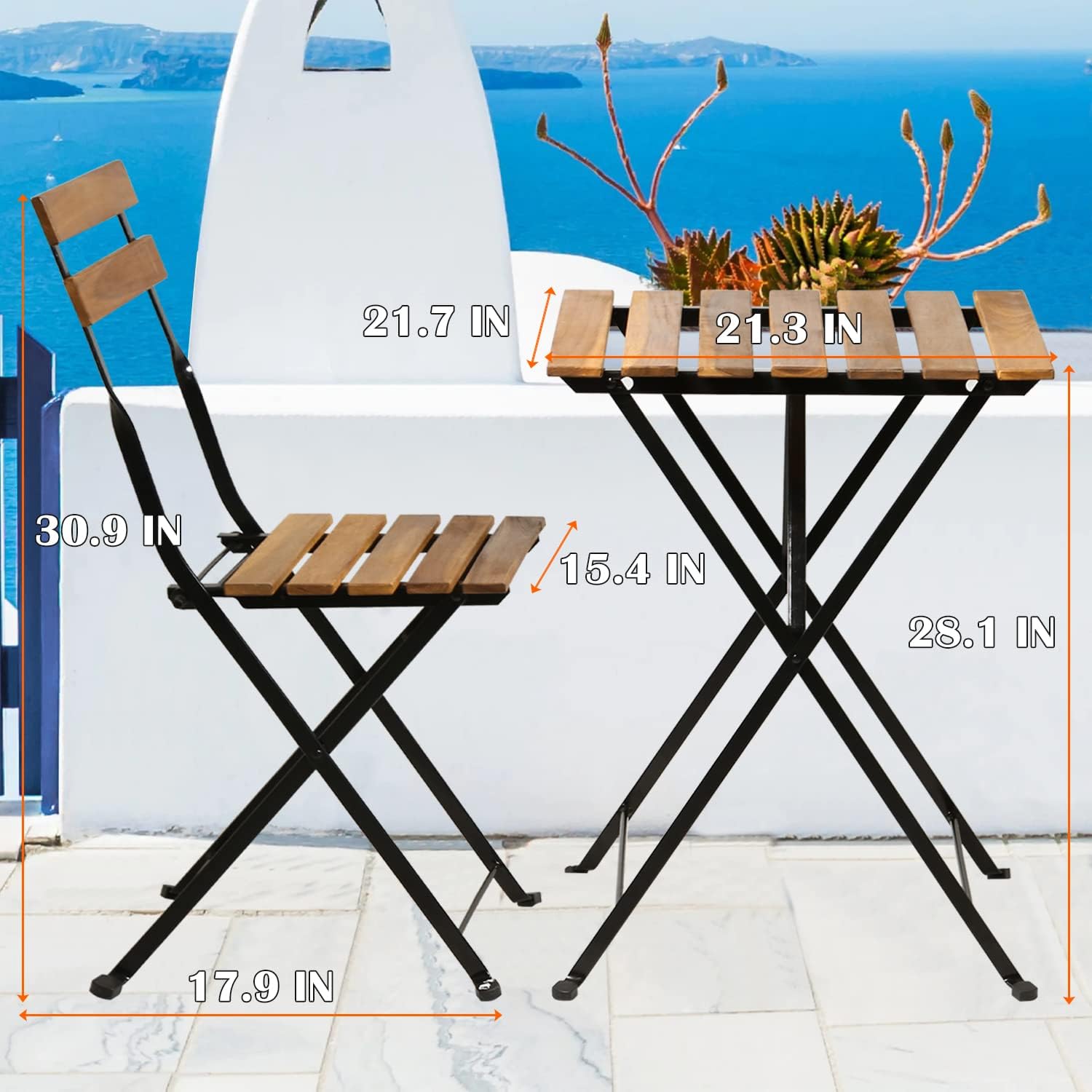 Natuurhouten 3-delige opvouwba - Outdoor Furniture Balcony recensie en prijs