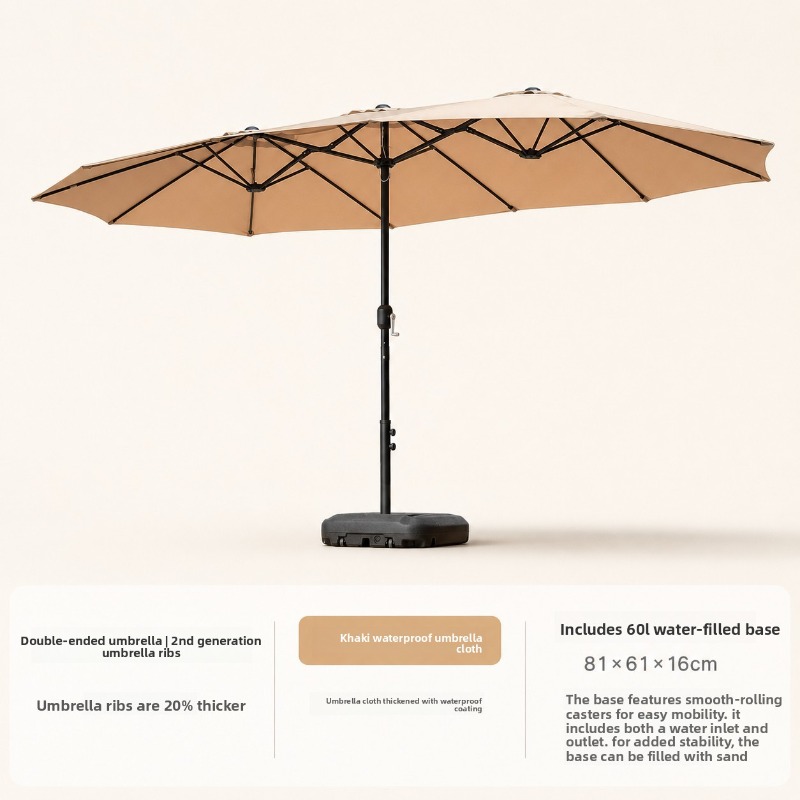 Buitenparasol met grote centra - Outdoor Furniture Umbrella recensie en prijs