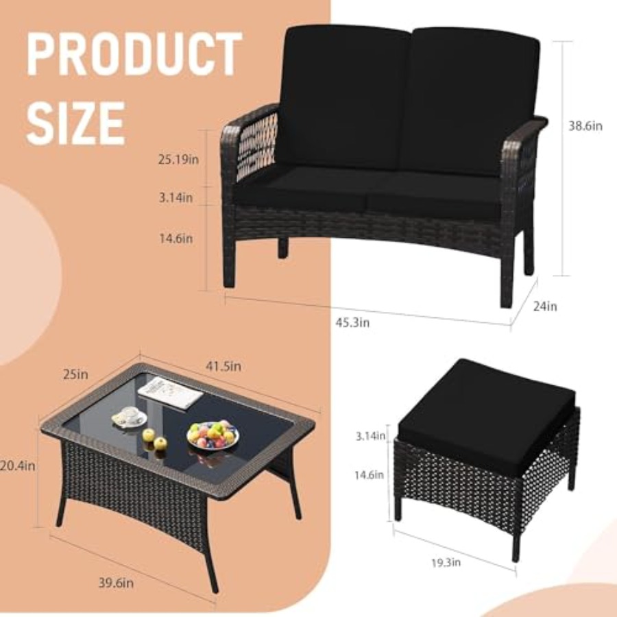 Tuinmeubelset Buiten Rieten St - Outdoor Furniture Loveseat recensie en prijs