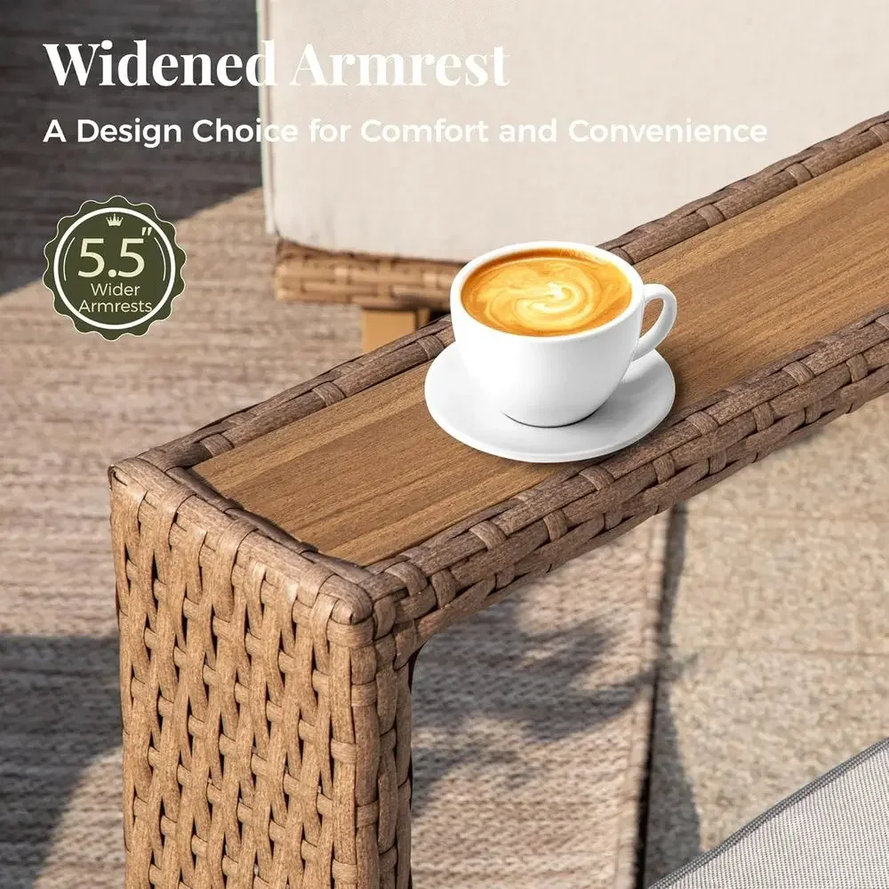 6-delige rieten bankstel voor  - Outdoor Furniture Luxury recensie en prijs