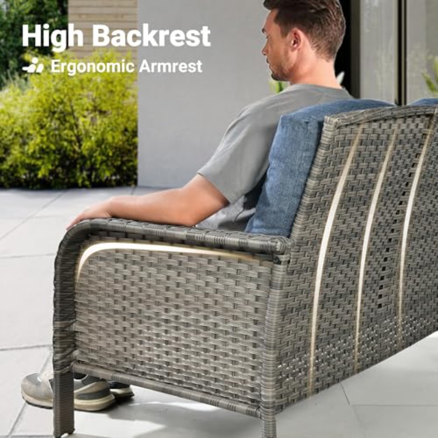 4-delige tuinmeubelset, buiten - Outdoor Furniture Loveseat recensie en prijs